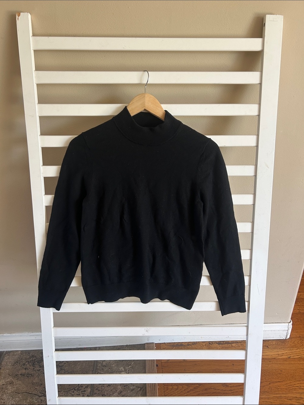 Sandro Men's Black Long Sleeve Turtleneck Sweater  Wool Size S/M